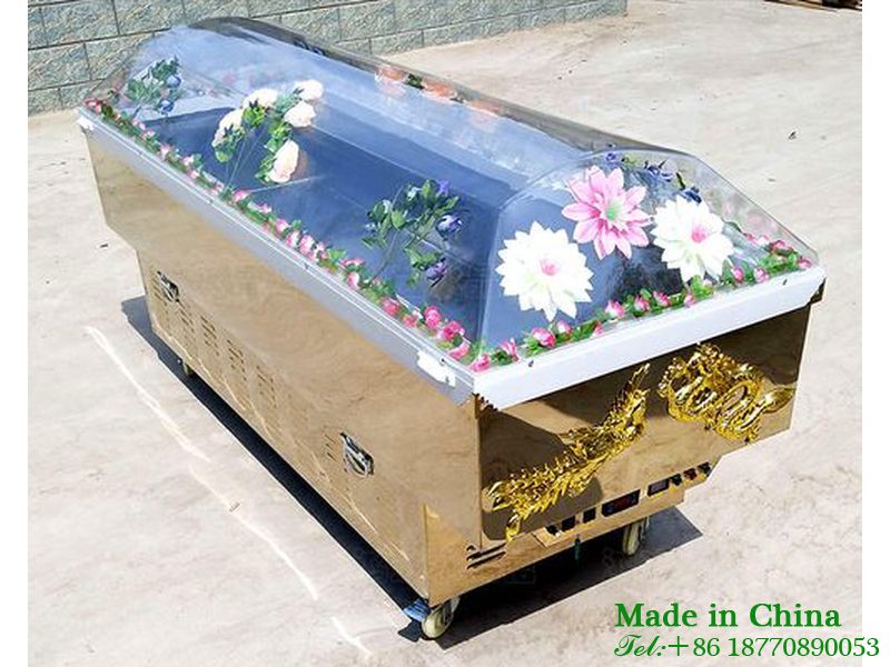 Low temperature ice coffins in funeral homes