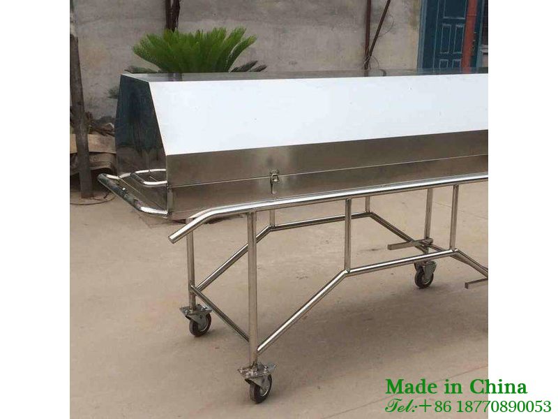 Stainless steel corpse cart
